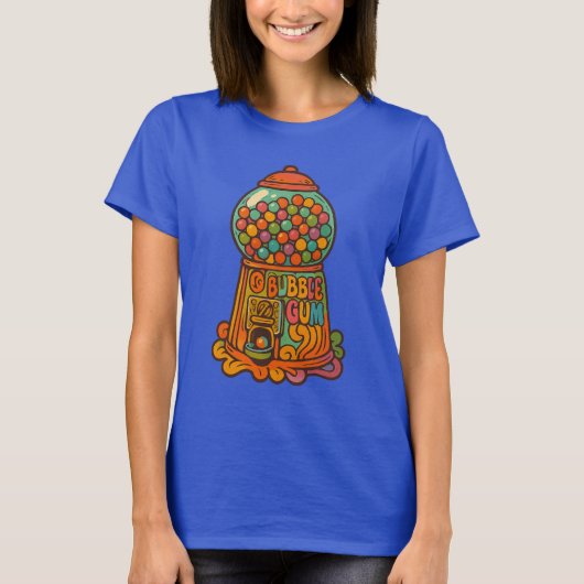 Retro Psychedelic Gumball Machine T-Shirt (Vorderseite)