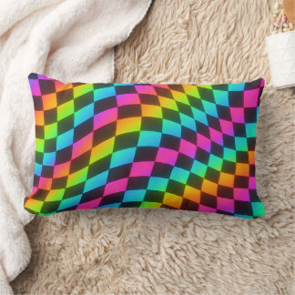 Retro Psychedelic Lumbar Vibe Pillow Lendenkissen