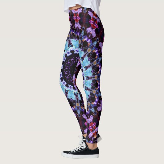Retro Psychedelic Mandala Trippy Hippie Boho Chic Leggings (Links)