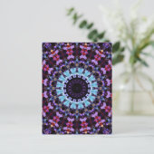 Retro Psychedelic Mandala Trippy Hippie Boho Chic Postkarte (Stehend Vorderseite)