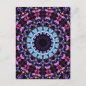 Retro Psychedelic Mandala Trippy Hippie Boho Chic Postkarte (Vorderseite)