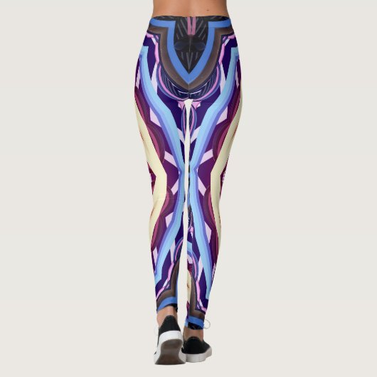 Retro Psychedelic Mandala Trippy Hippie Boho Leggings (Rückseite)