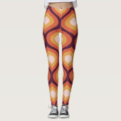Retro Psychedelic Mandala Yoga Pants farbenfroh Leggings (Vorderseite)