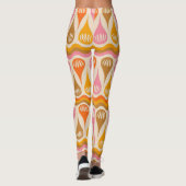 Retro Psychedelic Mandala Yoga Pants farbenfroh Leggings (Rückseite)