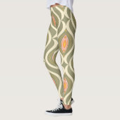 Retro Psychedelic Mandala Yoga Pants Green Leggings (Links)
