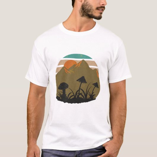 Retro Psychedelic Mushroom Forager T-Shirt (Vorderseite)