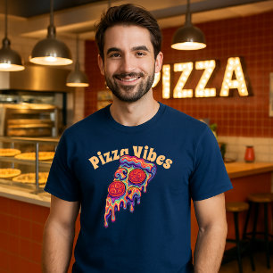 Retro Psychedelic Pizza T-Shirt