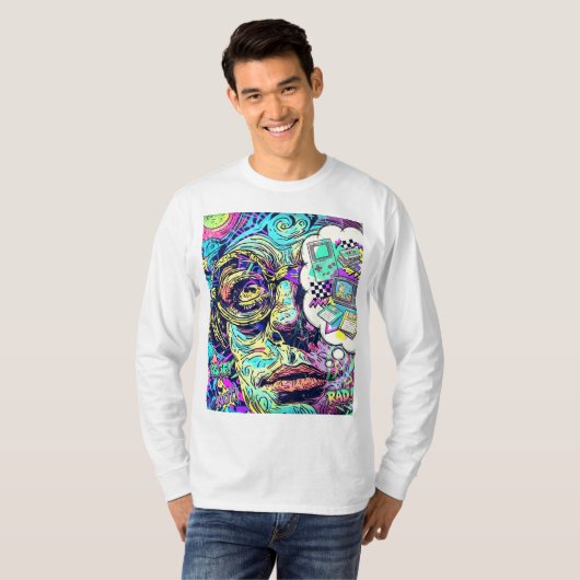 Retro Psychedelic Statement Shirt (Vorne ganz)