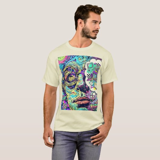 Retro Psychedelic T-Shirt (Vorne ganz)
