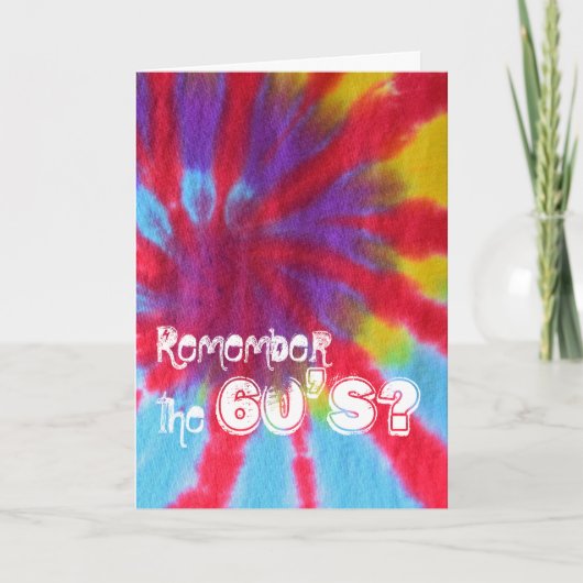 retro psychedelic tie dye karte (Vorderseite)