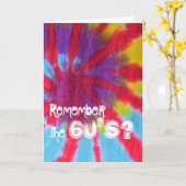 retro psychedelic tie dye karte (Gelbe Blume)