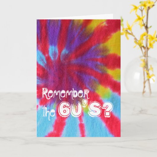 retro psychedelic tie dye karte (Gelbe Blume)