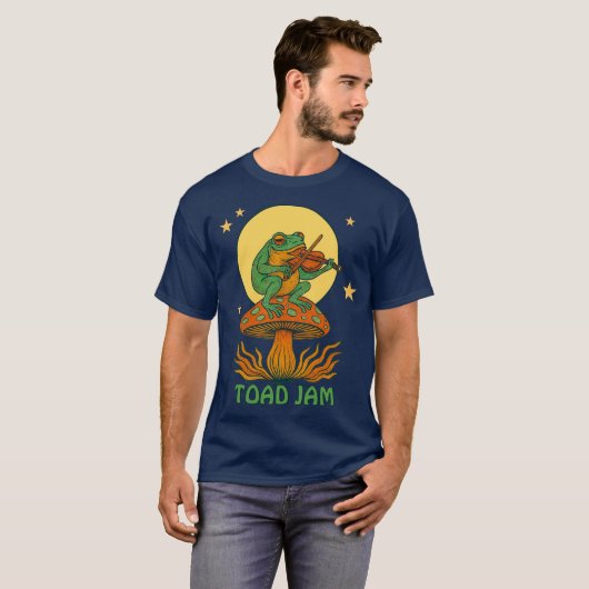 Retro Psychedelic Toad Jam Mushroom T-Shirt (Vorne ganz)