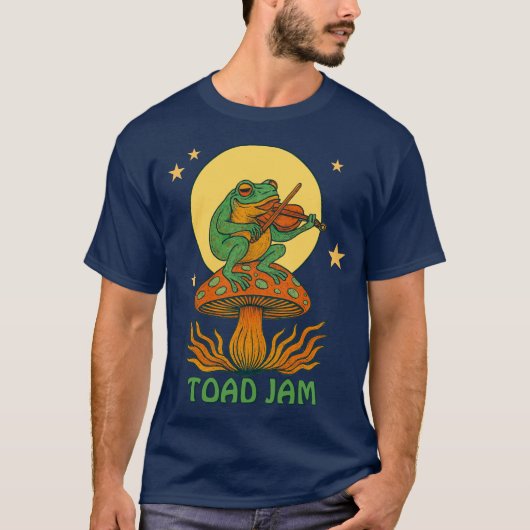 Retro Psychedelic Toad Jam Mushroom T-Shirt (Vorderseite)