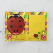 Retro Psychedelic Vinyl Record Personalisiert Card Karte (Innenseite)