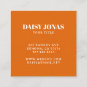 Retro Psychedelic Wavy Lines Business Card Quadratische Visitenkarte (Vorderseite)