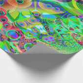 Retro psychedelisches abstraktes geschenkpapier (Ecke)
