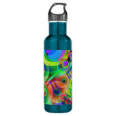 Retro psychedelisches abstraktes trinkflasche (Vorderseite)
