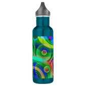 Retro psychedelisches abstraktes trinkflasche (Links)