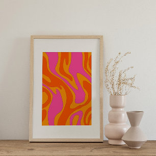 Retro-psychedelisches Groovy-farbenfrohes Plakat