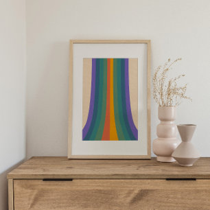 Retro-psychedelisches Groovy-farbenfrohes Poster