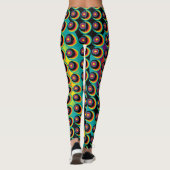 Retro psychedelisches Muster Leggings (Rückseite)