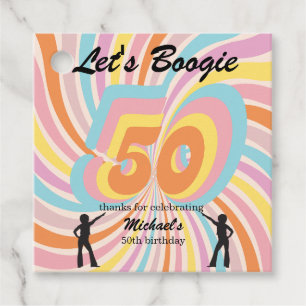 Retro Psycho Boogie Farbige Herren 50. Geburtstag Geschenkanhänger