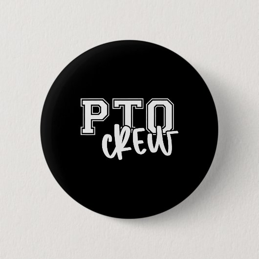 Retro Pto Crew Eltern-Lehrer-Organisation Zurück Z Button (Vorderseite)