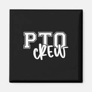 Retro Pto Crew Eltern-Lehrer-Organisation Zurück Z Magnet