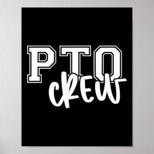Retro Pto Crew Eltern-Lehrer-Organisation Zurück Z Poster