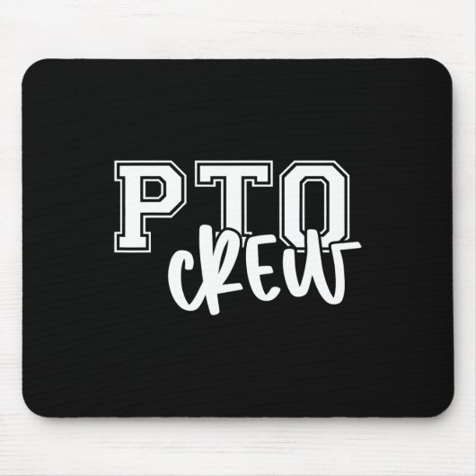 Retro Pto Crew Parent Teacher Organization Back To Mousepad (Vorne)