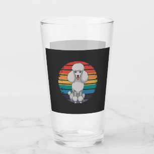 Retro Pudel Liebhaber Hundegeschenke für Pudelbesi Glas