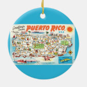 Retro Puerto Rico Map Ornament (Hinten)