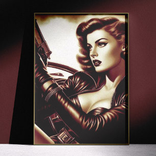 Retro-Pulp-Frau Poster