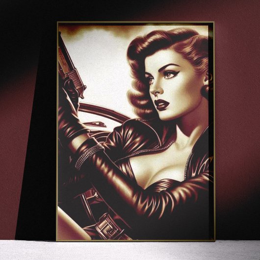 Retro-Pulp-Frau Poster