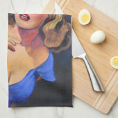 Retro Pulp Horror Handtuch mit Bussard (Viertel Falte)