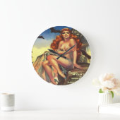 RETRO PULP ILLUSTRATION DER 1930er Jahre Große Wanduhr (Zuhause)