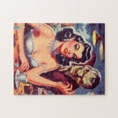 Retro-Pulp-Pinup und Monster Puzzle (Horizontal)