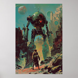 Retro Pulp SciFi Ilya Repin Poster