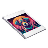 Retro Puls Pup 80er Sunset Vibes Notizblock (Rechte Seite)