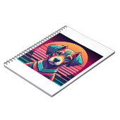 Retro Puls Pup 80er Sunset Vibes Notizblock (Linke Seite)