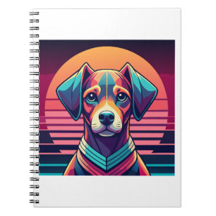 Retro Puls Pup 80er Sunset Vibes Notizblock