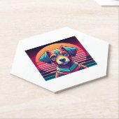 Retro Puls Pup 80er Sunset Vibes Untersetzer (angewinkelt)
