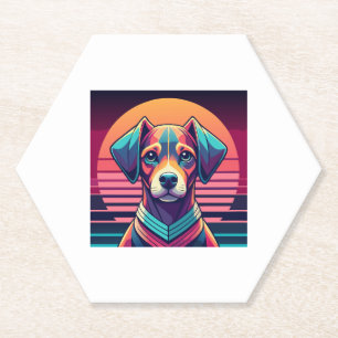 Retro Puls Pup 80er Sunset Vibes Untersetzer