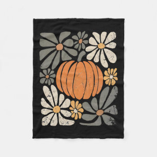 Retro Pumpkin Boho Blume Herbst Thanksgivin Fleecedecke