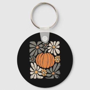 Retro Pumpkin Boho Blume Herbst Thanksgivin Schlüsselanhänger