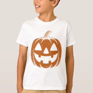 Retro Pumpkin Face T-Shirt - Halloween Vibes für K