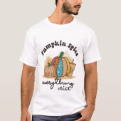 Retro Pumpkin Gewürze Alles Nizza - Fall T - Shirt (Vorderseite)