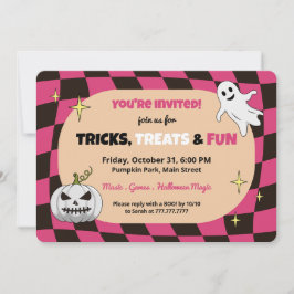 Retro Pumpkin Halloween Kids Party Einladung