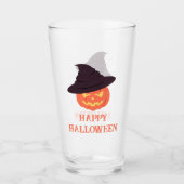 Retro Pumpkin "Happy Halloween" Glas - Vintag (Vorderseite)